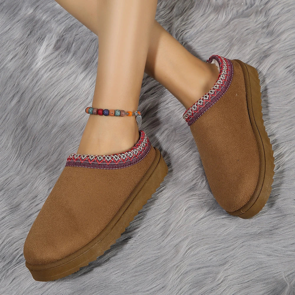 Plush Lined Snow Slippers