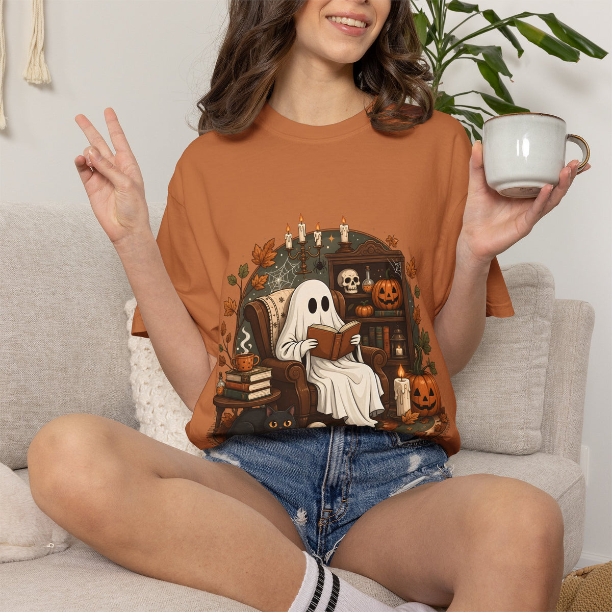 Reading Ghost Halloween T-shirt
