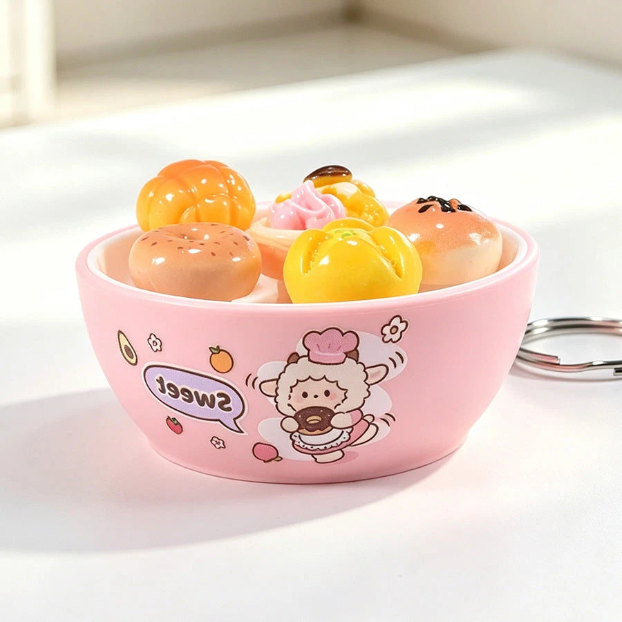 Miniature Bread Keychain Charm