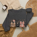 Ghost Trio Crewneck Sweatshirt — Vintage Floral Halloween Ghosts