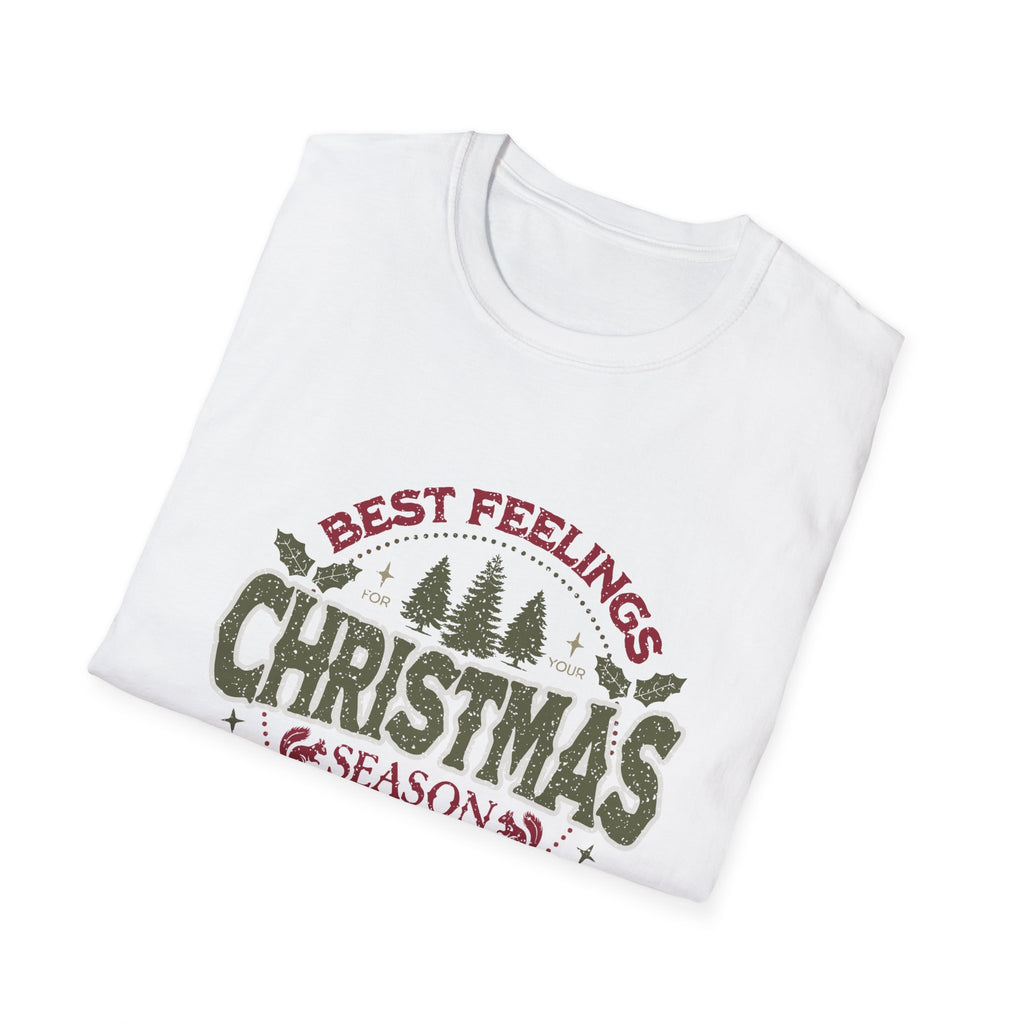 Christmas Season T-Shirt – "Best Feelings" Holiday Graphic Tee