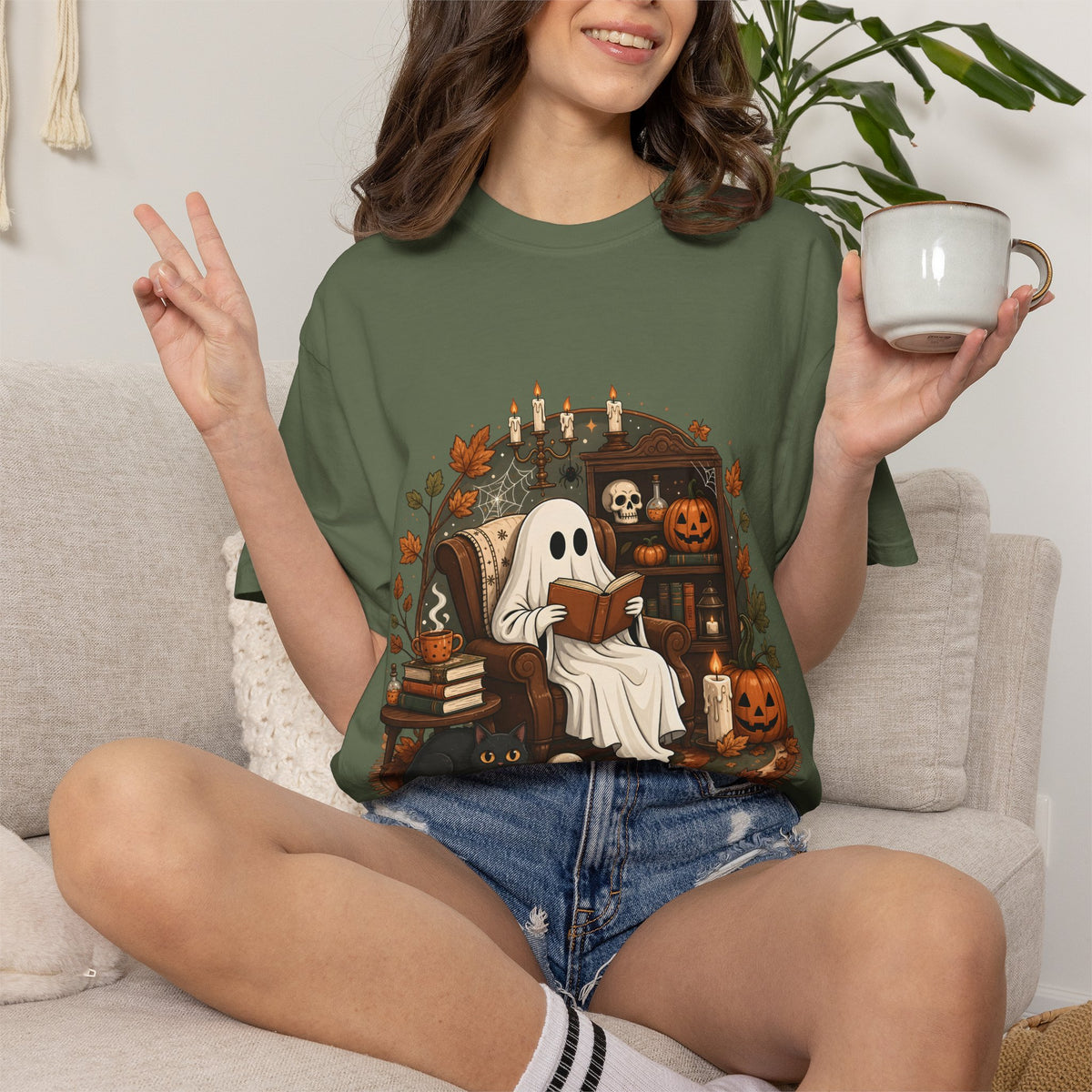 Reading Ghost Halloween T-shirt