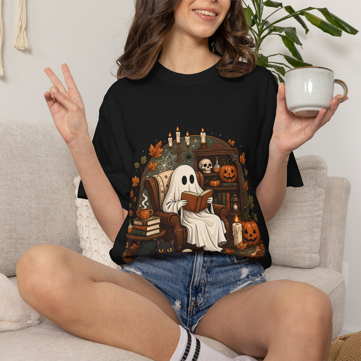 Reading Ghost Halloween T-shirt