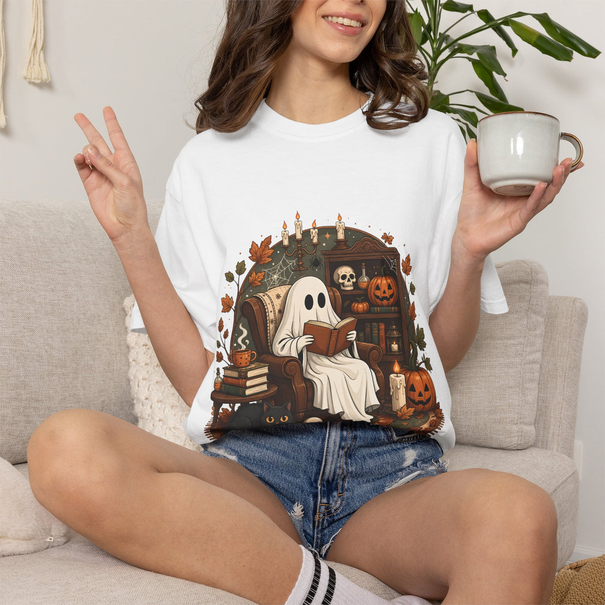 Reading Ghost Halloween T-shirt