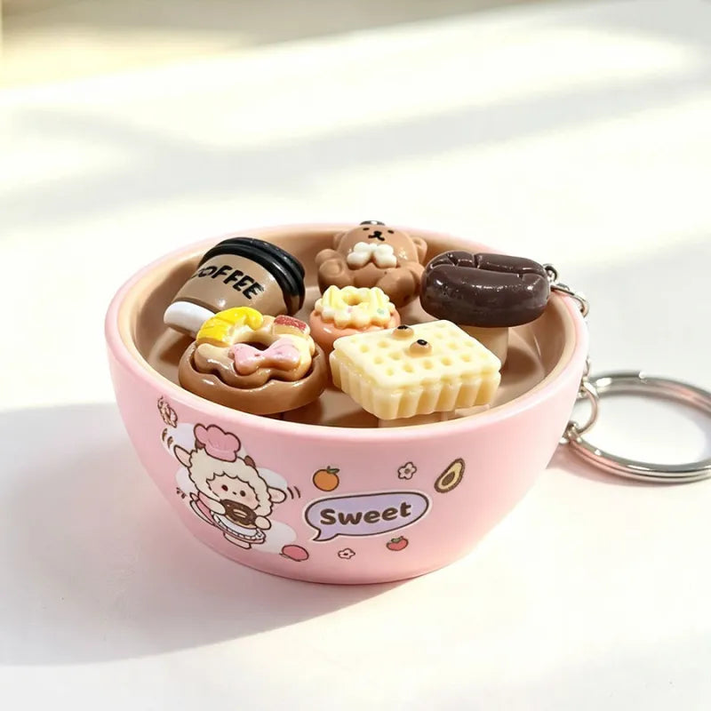 Miniature Bread Keychain Charm