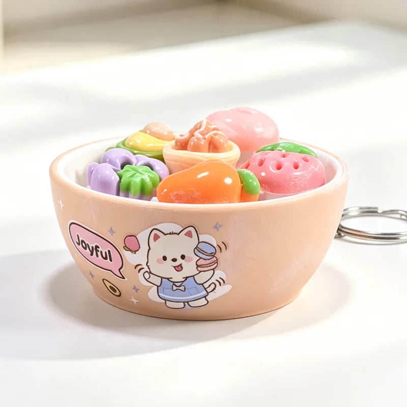 Miniature Bread Keychain Charm