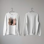 Ghost Trio Crewneck Sweatshirt — Vintage Floral Halloween Ghosts