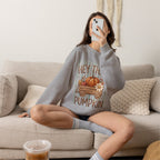 Hey There Pumpkin Crewneck Sweatshirt | Fall Pumpkin Wagon Design
