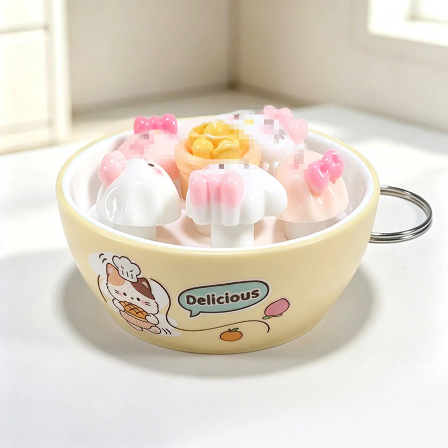 Miniature Bread Keychain Charm