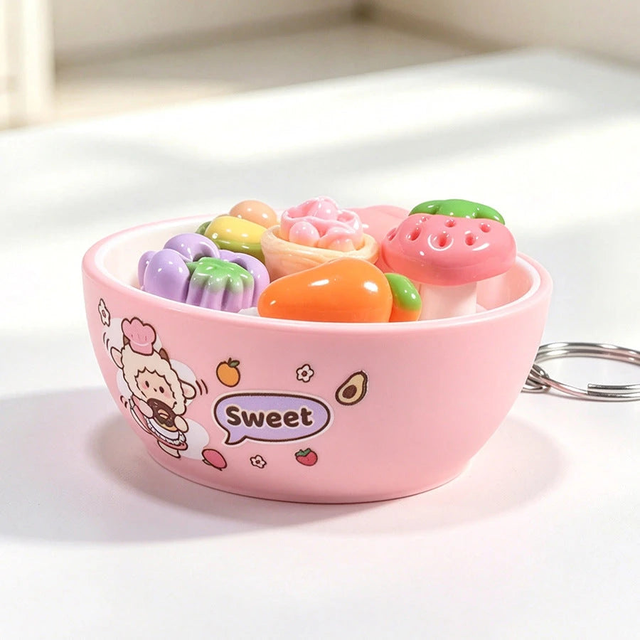 Miniature Bread Keychain Charm