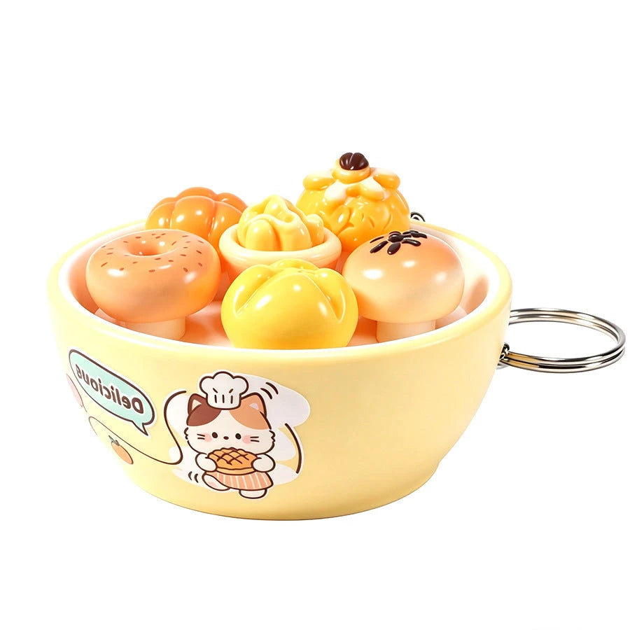 Miniature Bread Keychain Charm