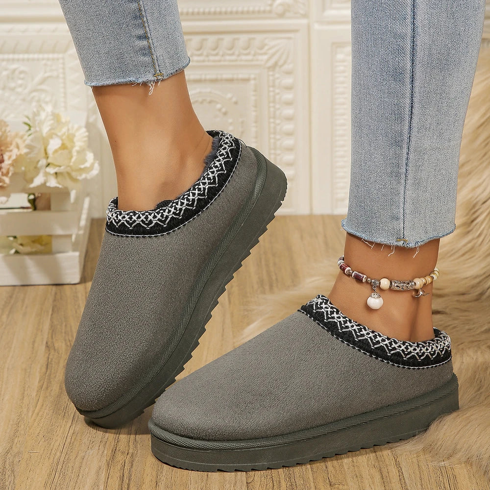 Plush Lined Snow Slippers