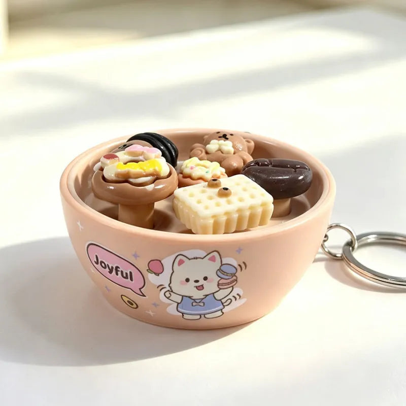 Miniature Bread Keychain Charm