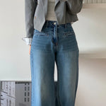 Retro High Waist Slimming Jeans Women