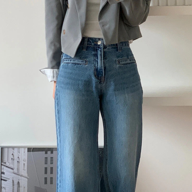 Retro High Waist Slimming Jeans Women