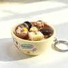 Miniature Bread Keychain Charm