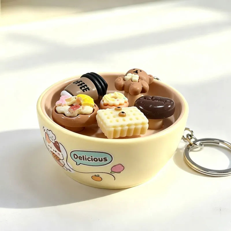 Miniature Bread Keychain Charm