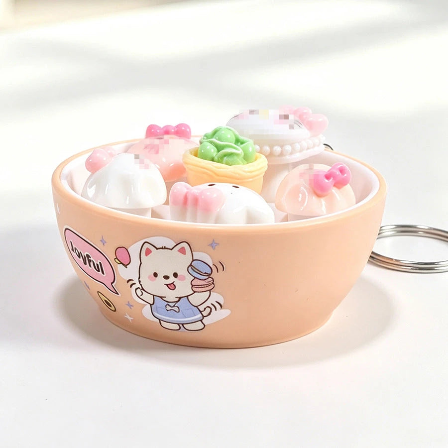 Miniature Bread Keychain Charm
